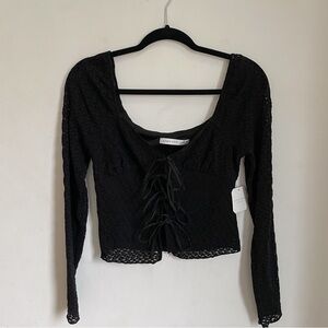 Black Lace Crop Top